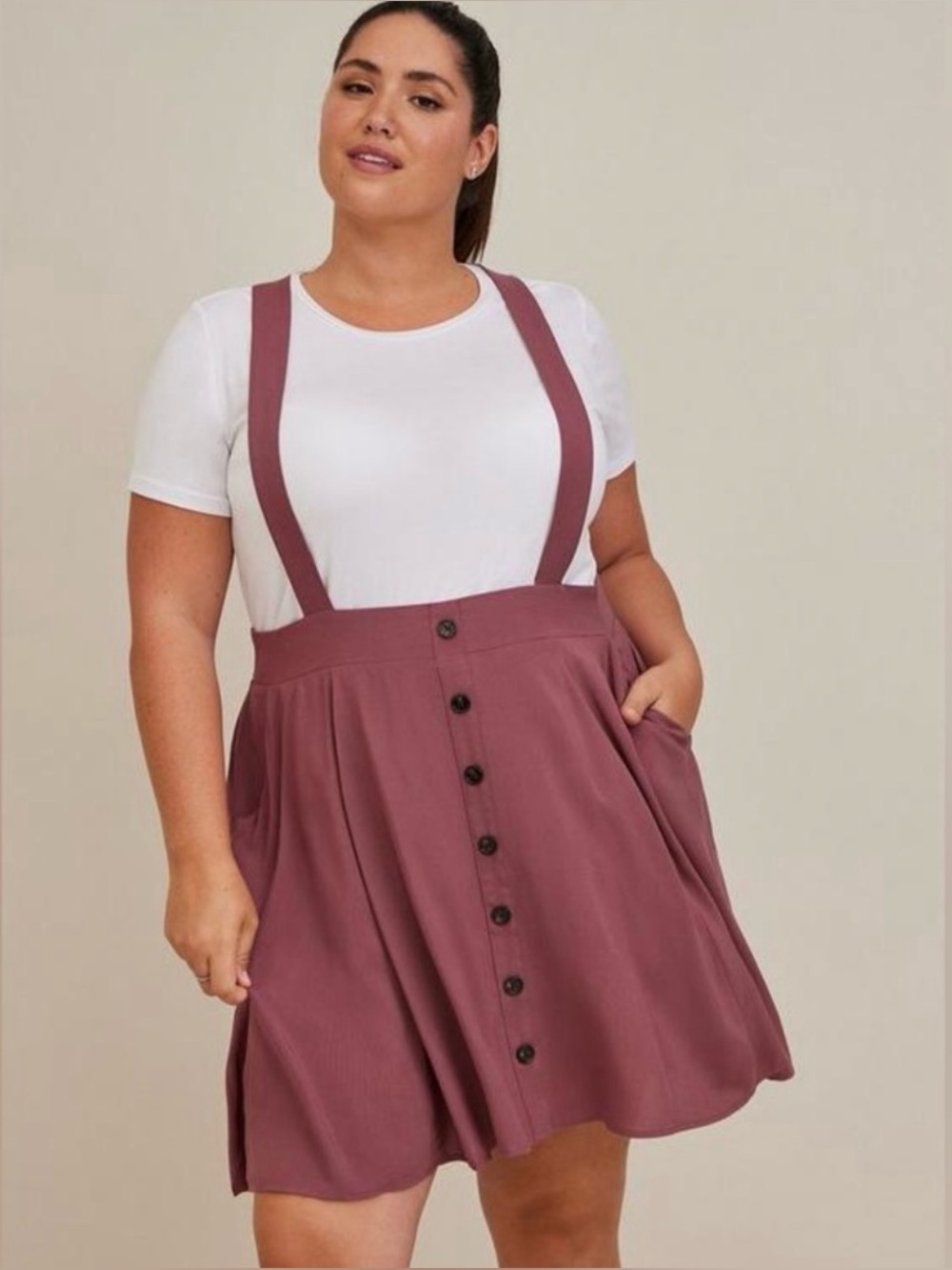 NWT Torrid Mauve Overall Skirt